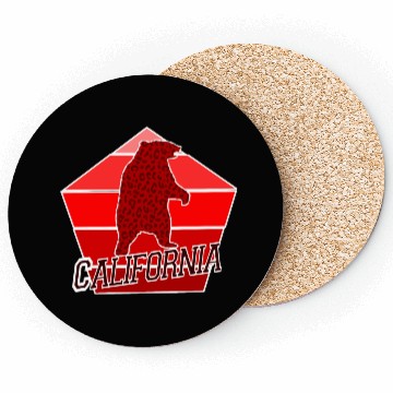 Discover California Bear Flag Coasters