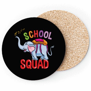 Discover Back To School Elephant School Squad Coasters