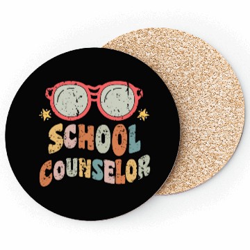 Discover School Counselor Groovy Retro Coasters