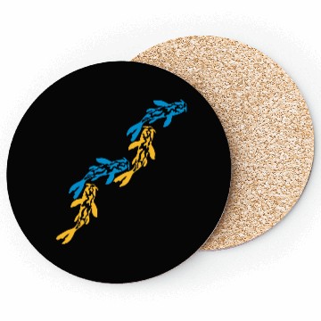 Discover colorful koi fish nishikigoi Coasters