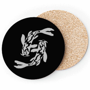 Discover design 2 koi fish Coasters
