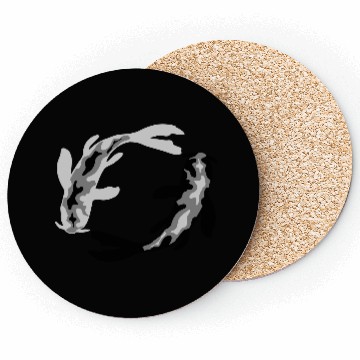 Discover circle design 2 koi Coasters