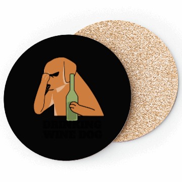 Discover Funny Dogue De Bordeaux Drinking Wine Dog Coasters