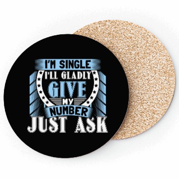 Discover Single Independent Relationship Status Gift Idea Coasters