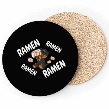 Discover Rottweiler Instant Ramen Noodles Coasters
