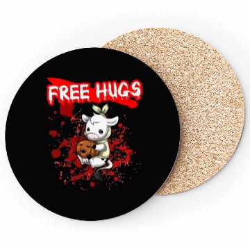 Discover Free Hugs Halloween Sarcasm Scary Creepy Costume Coasters