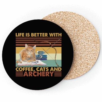 Discover Coffee Cats and Archery Coasters