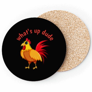 Discover Angry Cartoon Cock Bird Coasters