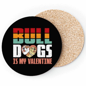 Discover Bulldogs is my Valentine Coasters
