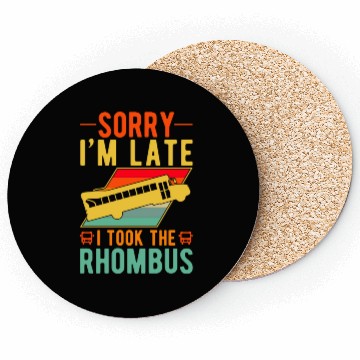 Discover Math Teacher School Bus Driver Rhombus Coasters