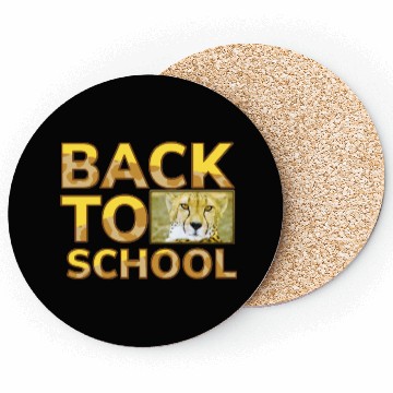 Discover Back to school leopard print Coasters