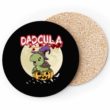 Discover Dadcula Dracula Vampire Dad Funny Halloween Party Coasters