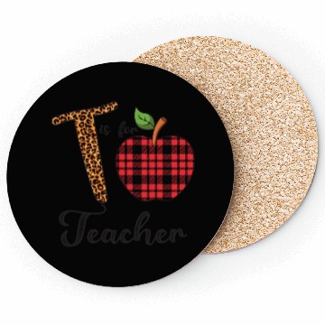 Discover Leopard T is For Teacher Coasters