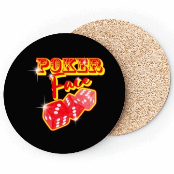 Discover poker face Coasters