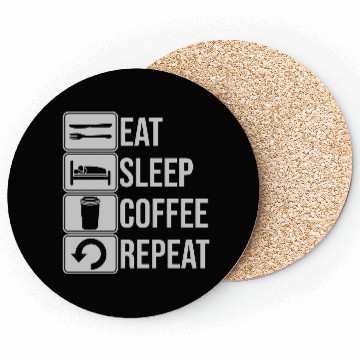 Discover coffee drink daily repeat Coasters