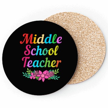 Discover Cute Middle School Teacher Flower Coasters
