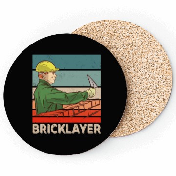 Discover Bricklayer Bricklaying Mason Brick Coasters