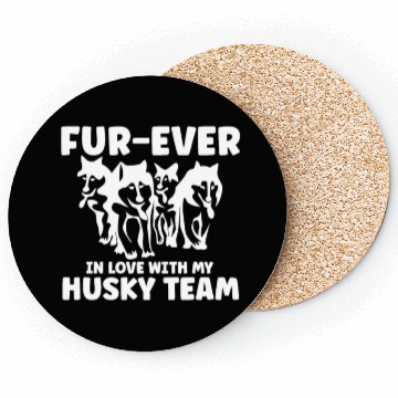 Discover Mushing Fur-Ever In Love With My Husky Team Coasters