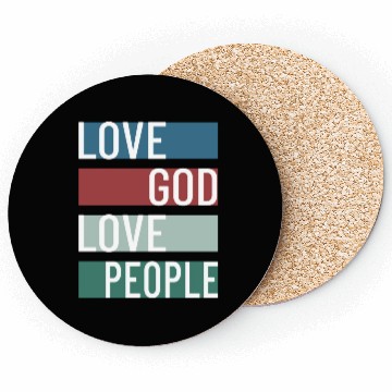 Discover Love God Love People Coasters