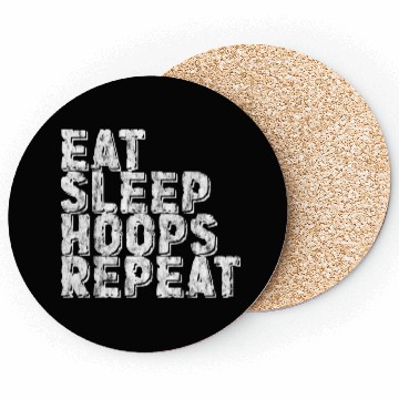 Discover Eat Sleep Hoops Repeat 3 Coasters