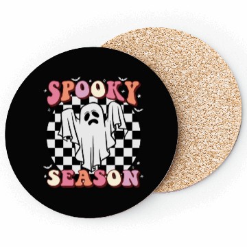 Discover Spooky Season Halloween Vintage Text Design Coasters