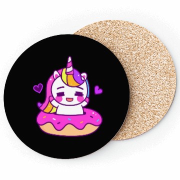 Discover Unicorn Donut Design Coasters