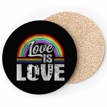 Discover Love is Love - Rainbow Tolerance LGBT Gay Pride Coasters