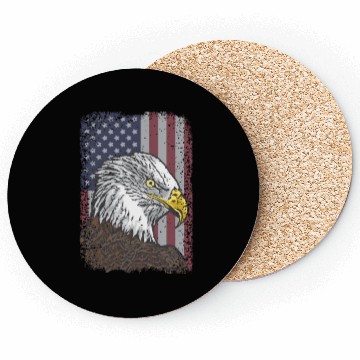 Discover Bald Eagle - American Flag - Patriotic Coasters