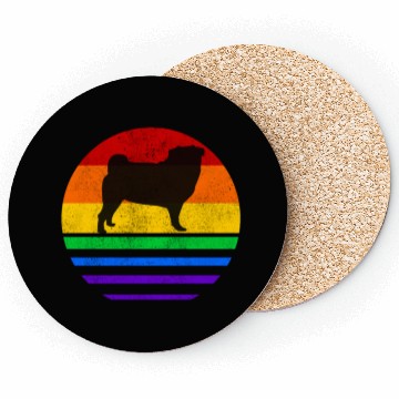 Discover LGBT Pug Rainbow Flag Coasters