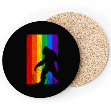 Discover LGBT Bigfoot Rainbow Flag Coasters