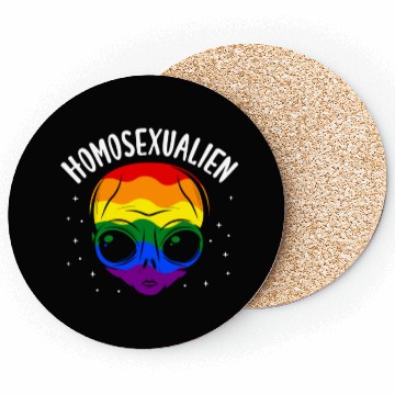 Discover Homosexualien LGBT Rainbow Flag Coasters