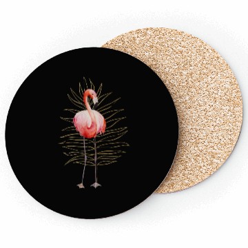 Discover Black Natural Flamingo Coasters