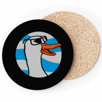 Discover Logo Circle Sunglasses Goose Coasters