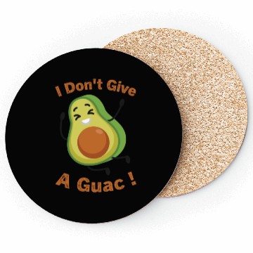 Discover I Don't Give A Guac ! Funny Avocado Pun Green Coasters