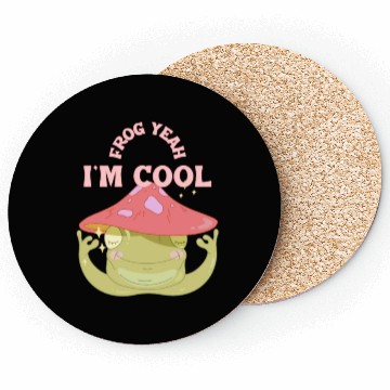 Discover FROG YEAH Funny Cute Frog Coasters