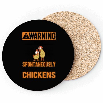 Discover May Spontaneously Talk About Chickens Coasters
