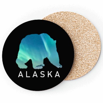 Discover Alaska Gift USA Natur Bär Denali Grizzly Wald Coasters