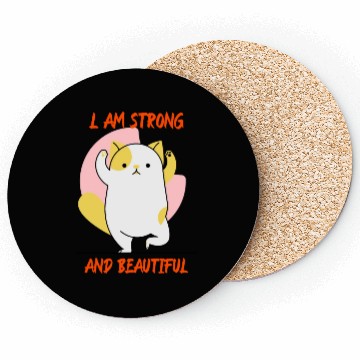Discover strong and beautiful cat. Coasters