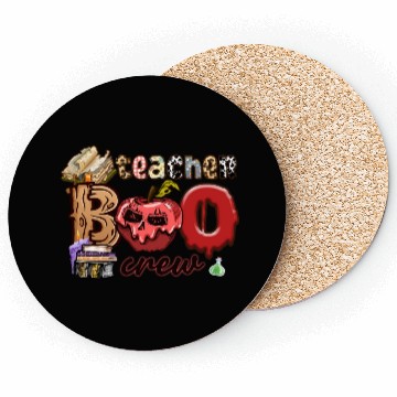 Discover Funny Teacher Boo Crew Ghost Teacher Halloween Coasters
