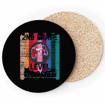 Discover 2nd Grade Level Unlocked School Boy Coasters