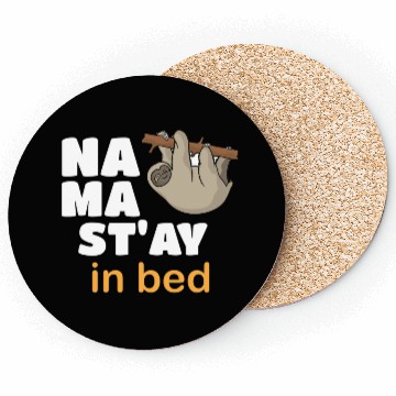 Discover Namaste Sloth Sleep Lovers Napping Gift Namastay I Coasters