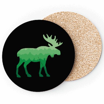 Discover Moose and Mountain Biker (Green) Coasters