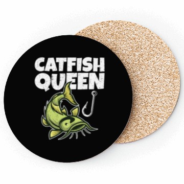 Discover Wels Catfish Design For A Catfish Queen Coasters