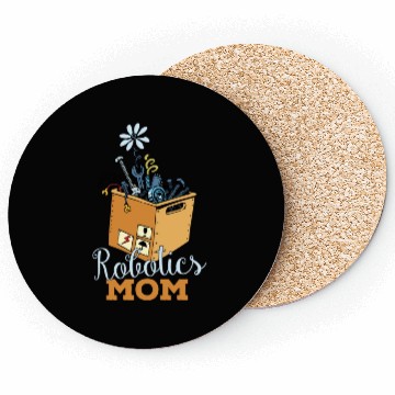 Discover Robotics Mom Cartoon Art Coasters