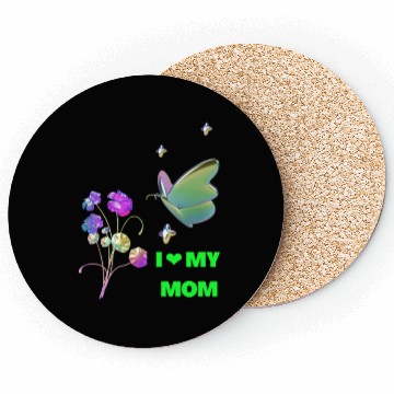 Discover i love you mom dad stylish name Coasters