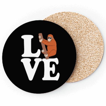 Discover I Love Monkey Ape Orangutan Coasters