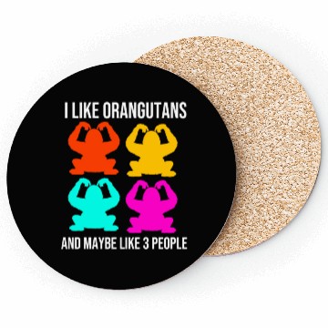 Discover I Like Orangutans Ape Monkey Lover Orangutan Coasters