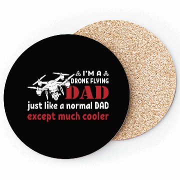 Discover Drone Flying Dad Coasters