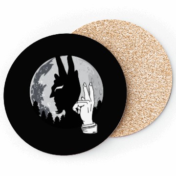 Discover Devil Shadow Puppet Evil Satan Lucifer Anrtichrist Coasters
