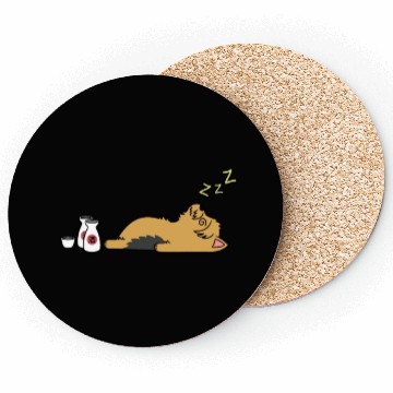 Discover Yorkshire Terrier Sake Drunk Coasters